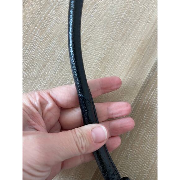 TUCI Italia Lizard Embossed Black Leather Handbag Cross-Body Bag - Picture 7 of 14